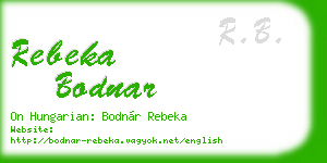 rebeka bodnar business card