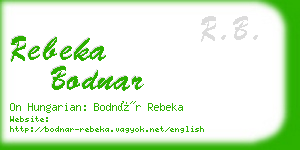 rebeka bodnar business card
